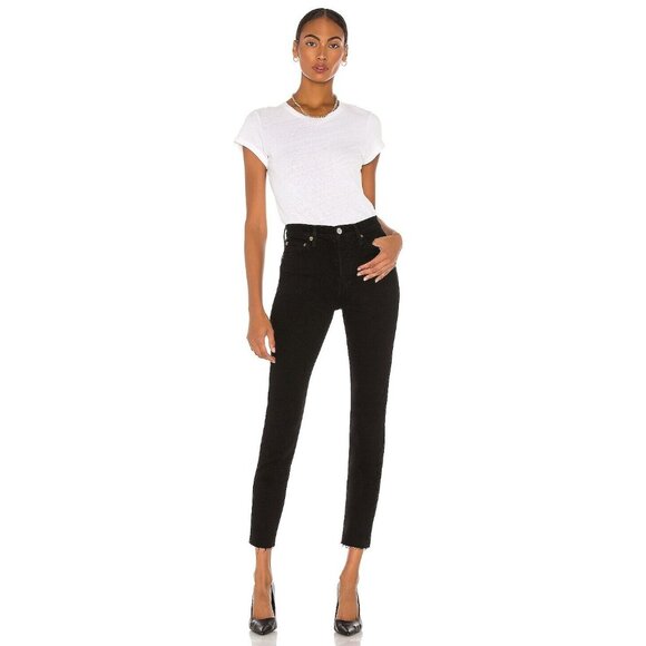 REDONE 90's Black High Rise Skinny Leg Ankle Jeans, Size 28 - Picture 1 of 16